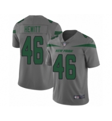 Men's New York Jets #46 Neville Hewitt Limited Gray Inverted Legend Football Jersey