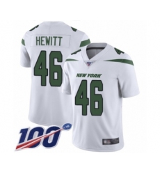 Youth New York Jets #46 Neville Hewitt White Vapor Untouchable Limited Player 100th Season Football Jersey