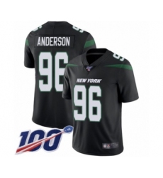 Men's New York Jets #96 Henry Anderson Black Alternate Vapor Untouchable Limited Player 100th Season Football Jersey