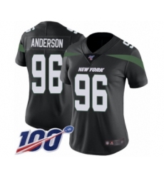 Women's New York Jets #96 Henry Anderson Black Alternate Vapor Untouchable Limited Player 100th Season Football Jersey