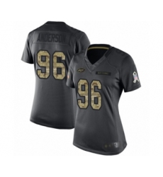 Women's New York Jets #96 Henry Anderson Limited Black 2016 Salute to Service Football Jersey