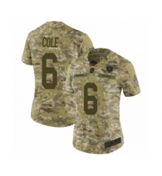 Women's Oakland Raiders #6 A.J. Cole Limited Camo 2018 Salute to Service Football Jersey