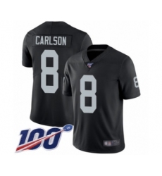Youth Oakland Raiders #8 Daniel Carlson Black Team Color Vapor Untouchable Limited Player 100th Season Football Jersey