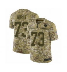 Men's Oakland Raiders #73 Maurice Hurst Limited Camo 2018 Salute to Service Football Jersey