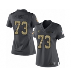 Women's Oakland Raiders #73 Maurice Hurst Limited Black 2016 Salute to Service Football Jersey