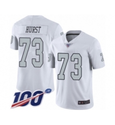 Youth Oakland Raiders #73 Maurice Hurst Limited White Rush Vapor Untouchable 100th Season Football Jersey