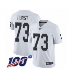 Youth Oakland Raiders #73 Maurice Hurst White Vapor Untouchable Limited Player 100th Season Football Jersey