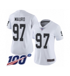 Women's Oakland Raiders #97 Josh Mauro White Vapor Untouchable Limited Player 100th Season Football Jersey