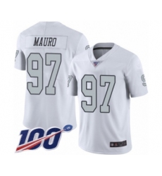 Youth Oakland Raiders #97 Josh Mauro Limited White Rush Vapor Untouchable 100th Season Football Jersey
