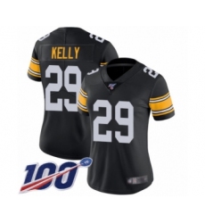 Women's Pittsburgh Steelers #29 Kam Kelly Black Alternate Vapor Untouchable Limited Player 100th Season Football Jersey