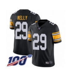 Youth Pittsburgh Steelers #29 Kam Kelly Black Alternate Vapor Untouchable Limited Player 100th Season Football Jersey