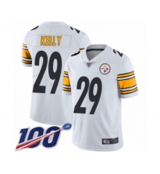 Youth Pittsburgh Steelers #29 Kam Kelly White Vapor Untouchable Limited Player 100th Season Football Jersey