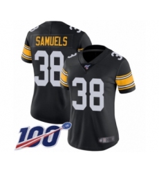 Women's Pittsburgh Steelers #38 Jaylen Samuels Black Alternate Vapor Untouchable Limited Player 100th Season Football Jersey