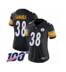 Women's Pittsburgh Steelers #38 Jaylen Samuels Black Team Color Vapor Untouchable Limited Player 100th Season Football Jersey