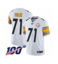 Men's Pittsburgh Steelers #71 Matt Feiler White Vapor Untouchable Limited Player 100th Season Football Jersey