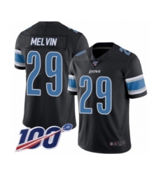 Youth Detroit Lions #29 Rashaan Melvin Limited Black Rush Vapor Untouchable 100th Season Football Jersey