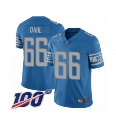 Youth Detroit Lions #66 Joe Dahl Blue Team Color Vapor Untouchable Limited Player 100th Season Football Jersey
