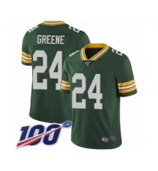 Youth Green Bay Packers #24 Raven Greene Green Team Color Vapor Untouchable Limited Player 100th Season Football Jersey