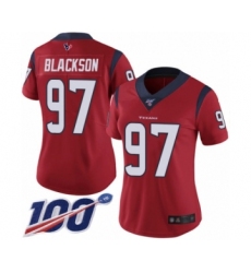 Women's Houston Texans #97 Angelo Blackson Red Alternate Vapor Untouchable Limited Player 100th Season Football Jersey