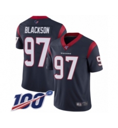 Youth Houston Texans #97 Angelo Blackson Navy Blue Team Color Vapor Untouchable Limited Player 100th Season Football Jersey