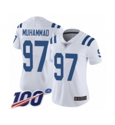 Women's Indianapolis Colts #97 Al-Quadin Muhammad White Vapor Untouchable Limited Player 100th Season Football Jersey