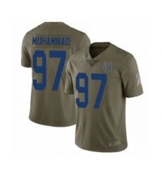 Youth Indianapolis Colts #97 Al-Quadin Muhammad Limited Olive 2017 Salute to Service Football Jersey