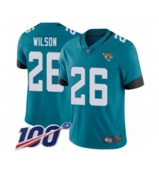 Men's Jacksonville Jaguars #26 Jarrod Wilson Teal Green Alternate Vapor Untouchable Limited Player 100th Season Football Jersey