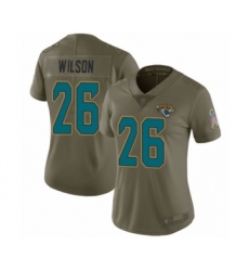 Women's Jacksonville Jaguars #26 Jarrod Wilson Limited Olive 2017 Salute to Service Football Jersey