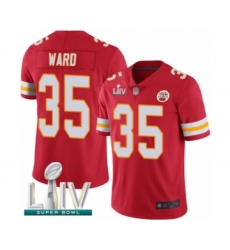 Men's Kansas City Chiefs #35 Charvarius Ward Red Team Color Vapor Untouchable Limited Player Super Bowl LIV Bound Football Jersey