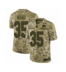 Youth Kansas City Chiefs #35 Charvarius Ward Limited Camo 2018 Salute to Service Football Jersey