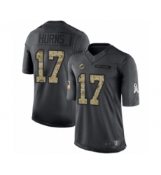 Youth Miami Dolphins #17 Allen Hurns Limited Black 2016 Salute to Service Football Jersey