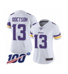 Women's Minnesota Vikings #13 Josh Doctson White Vapor Untouchable Limited Player 100th Season Football Jersey