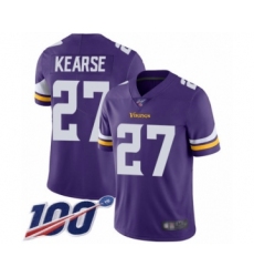 Men's Minnesota Vikings #27 Jayron Kearse Purple Team Color Vapor Untouchable Limited Player 100th Season Football Jersey