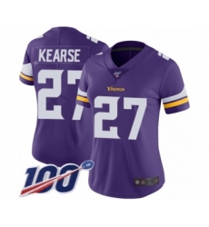 Women's Minnesota Vikings #27 Jayron Kearse Purple Team Color Vapor Untouchable Limited Player 100th Season Football Jersey