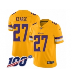Youth Minnesota Vikings #27 Jayron Kearse Limited Gold Inverted Legend 100th Season Football Jersey