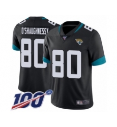 Men's Jacksonville Jaguars #80 James O'Shaughnessy Black Team Color Vapor Untouchable Limited Player 100th Season Football Jersey