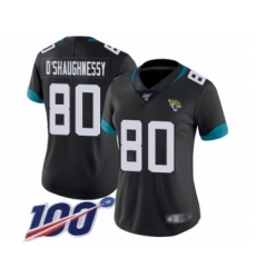 Women's Jacksonville Jaguars #80 James O'Shaughnessy Black Team Color Vapor Untouchable Limited Player 100th Season Football Jersey