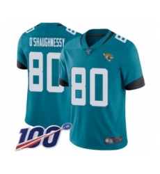 Youth Jacksonville Jaguars #80 James O'Shaughnessy Teal Green Alternate Vapor Untouchable Limited Player 100th Season Football Jersey