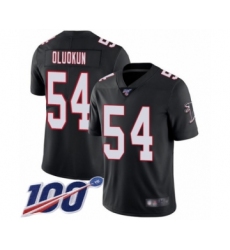 Men's Atlanta Falcons #54 Foye Oluokun Black Alternate Vapor Untouchable Limited Player 100th Season Football Jersey
