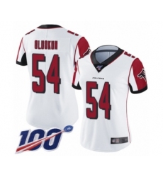 Women's Atlanta Falcons #54 Foye Oluokun White Vapor Untouchable Limited Player 100th Season Football Jersey