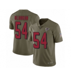 Youth Atlanta Falcons #54 Foye Oluokun Limited Olive 2017 Salute to Service Football Jersey