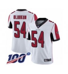 Youth Atlanta Falcons #54 Foye Oluokun White Vapor Untouchable Limited Player 100th Season Football Jersey