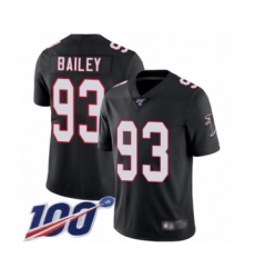 Men's Atlanta Falcons #93 Allen Bailey Black Alternate Vapor Untouchable Limited Player 100th Season Football Jersey