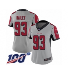 Women's Atlanta Falcons #93 Allen Bailey Limited Silver Inverted Legend 100th Season Football Jersey