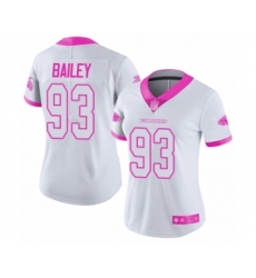 Women's Atlanta Falcons #93 Allen Bailey Limited White Pink Rush Fashion Football Jersey