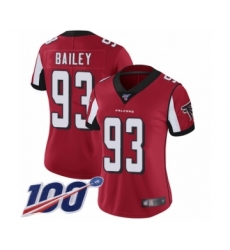 Women's Atlanta Falcons #93 Allen Bailey Red Team Color Vapor Untouchable Limited Player 100th Season Football Jersey