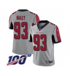 Youth Atlanta Falcons #93 Allen Bailey Limited Silver Inverted Legend 100th Season Football Jersey