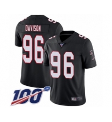 Men's Atlanta Falcons #96 Tyeler Davison Black Alternate Vapor Untouchable Limited Player 100th Season Football Jersey