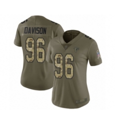 Women's Atlanta Falcons #96 Tyeler Davison Limited Olive Camo 2017 Salute to Service Football Jersey