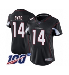 Women's Arizona Cardinals #14 Damiere Byrd Black Alternate Vapor Untouchable Limited Player 100th Season Football Jersey
